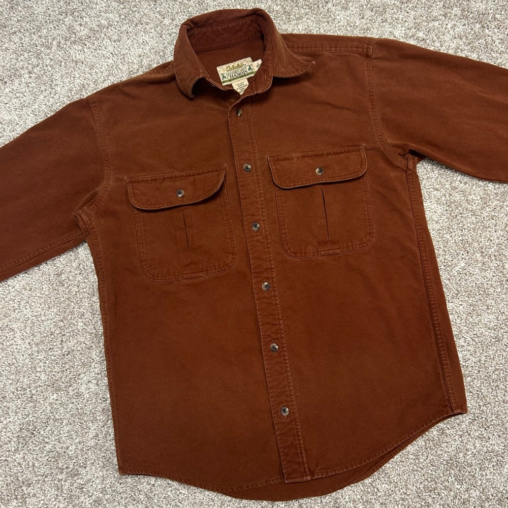 Cabela's Deerskin Soft Chamois Heavy Button‎ Front Shirt Men Size Small Regular